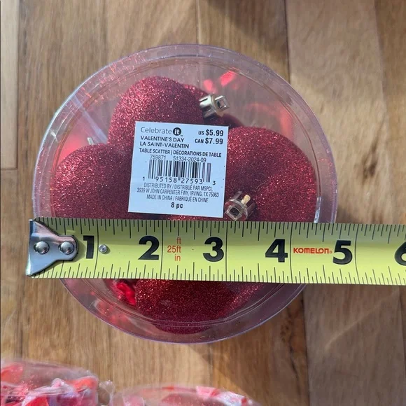 NWT Bundle of 6 Red and Pink Heart Ornaments Sets - 68pcs Total! ❤️💕 - Picture 8 of 11